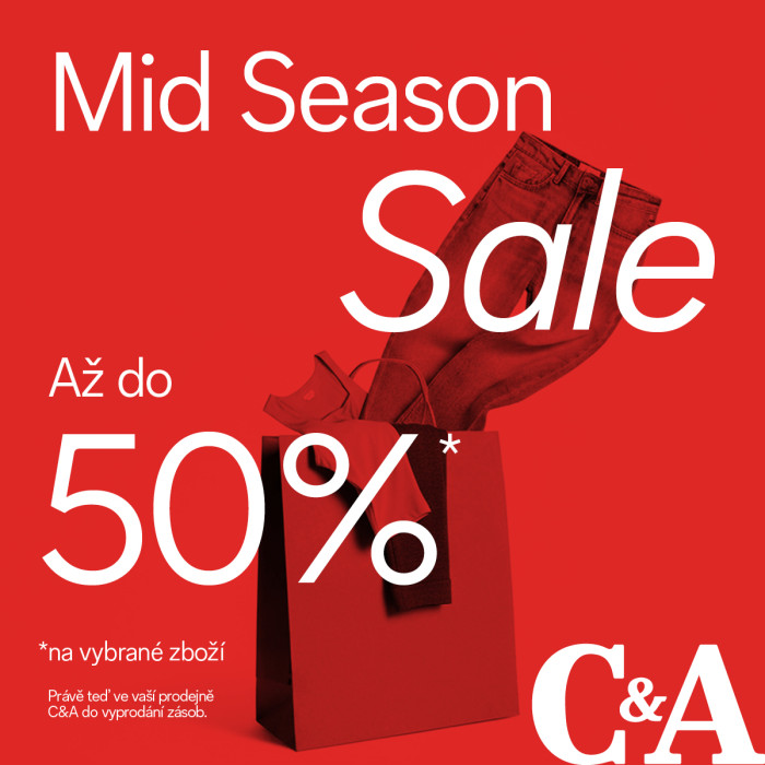 Mid Season Sale až do 50 % na vybrané zboží v C&A